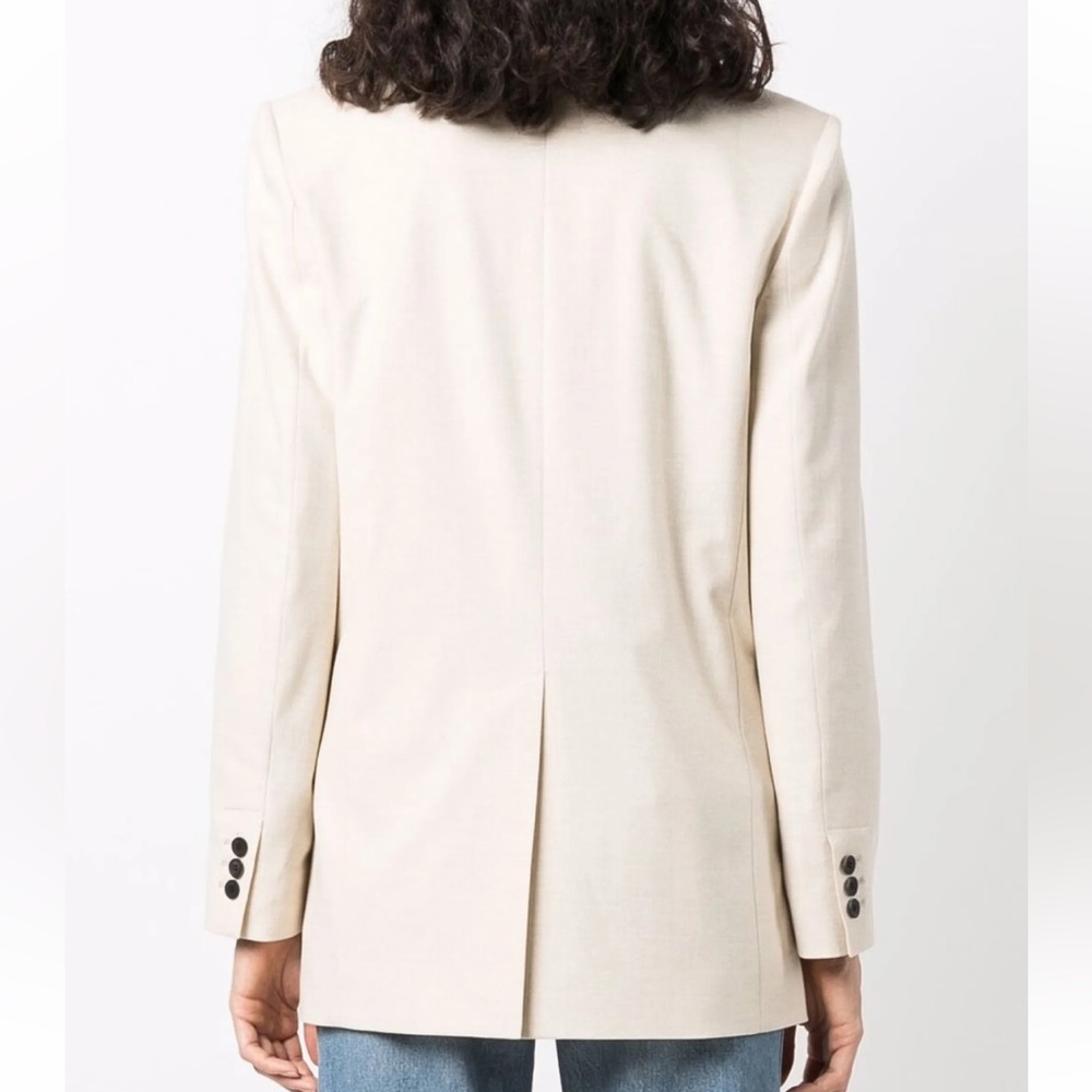 Isabel Marant Etoile Cream Double-Breasted Blazer - Picture 3 of 10